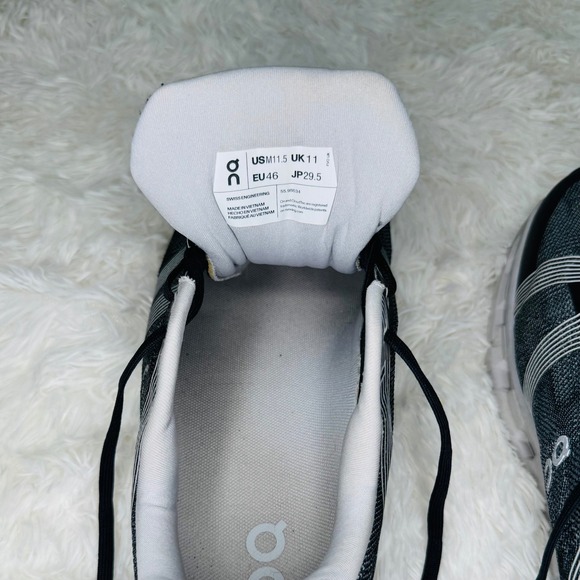 On CloudGo Black Glacier Men's Size US 11.5 EU 46 Black Gray Sneakers - Picture 11 of 13